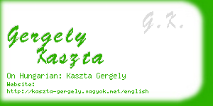 gergely kaszta business card